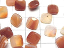 [Video] Mixed Carnelian Loose stone Square Faceted 8x8mm 5pcs
