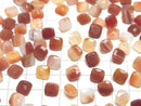 [Video] Mixed Carnelian Loose stone Square Faceted 8x8mm 5pcs