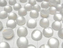 [Video] White Shell x Frosted Quartz AAA Round Cabochon 10x10mm 2pcs