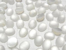 [Video] White Shell x Frosted Quartz AAA Oval Cabochon 10x8mm 3pcs