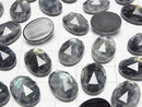 [Video] Onyx x Labradorite x Crystal AA++ Oval Rose Cut 18x13mm 2pcs