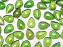 [Video]High Quality Chrome Diopside AAA- Pear shape Cabochon 7x5mm 1pc