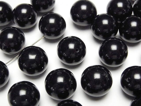 [Video] Onyx AAA Half Drilled Hole Round 12mm 5pcs