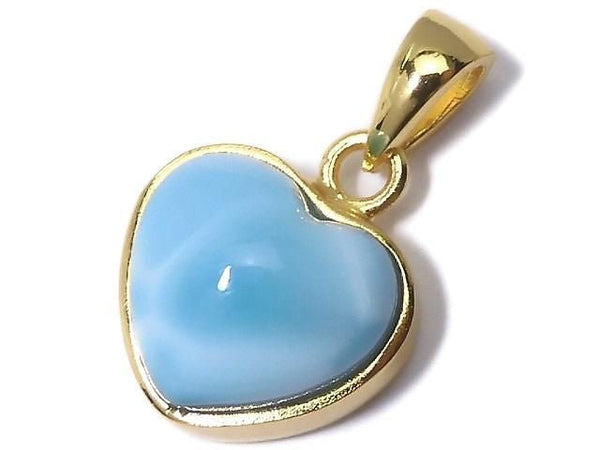 [Video][One of a kind] Larimar Pectolite AAA Pendant 18KGP NO.327