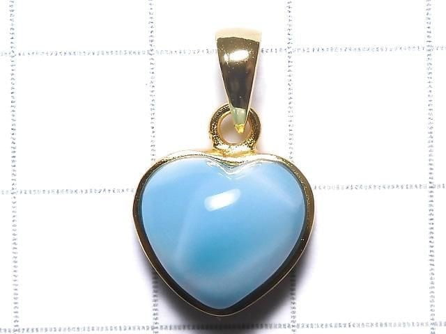[Video][One of a kind] Larimar Pectolite AAA Pendant 18KGP NO.327