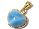 [Video][One of a kind] Larimar Pectolite AAA Pendant 18KGP NO.328