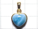 [Video][One of a kind] Larimar Pectolite AAA Pendant 18KGP NO.328