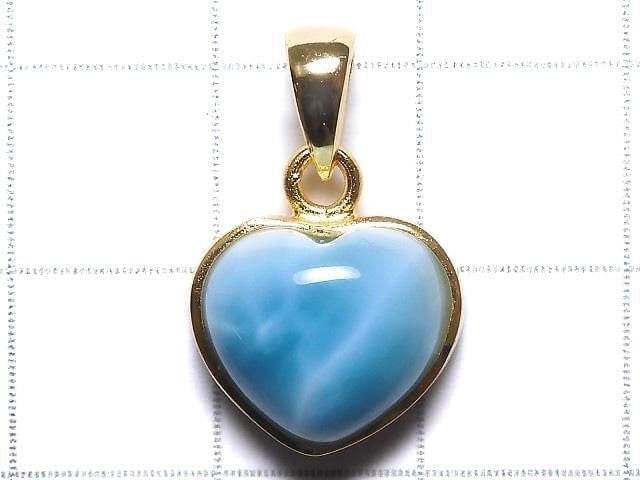 [Video][One of a kind] Larimar Pectolite AAA Pendant 18KGP NO.328