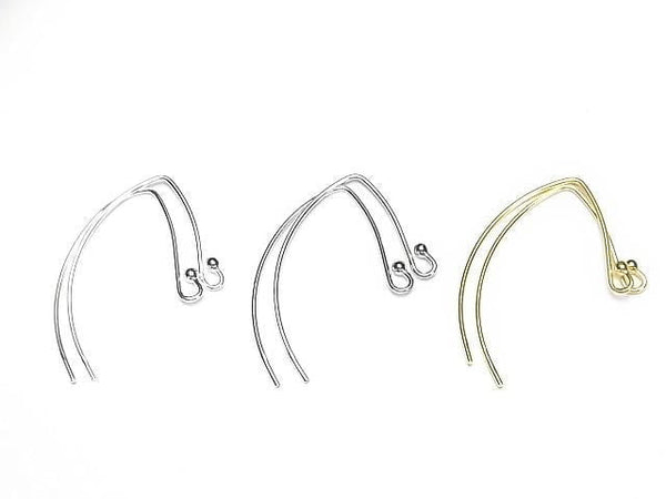 Silver925 Marquise Earwire 31x21mm [Sterling Silver Finish][Rhodium Plated][18KGP] 1pair