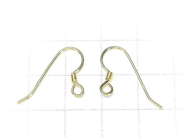 Silver925 Earwire 24x14mm [Sterling Silver Finish][Rhodium Plated][18KGP] 2pairs