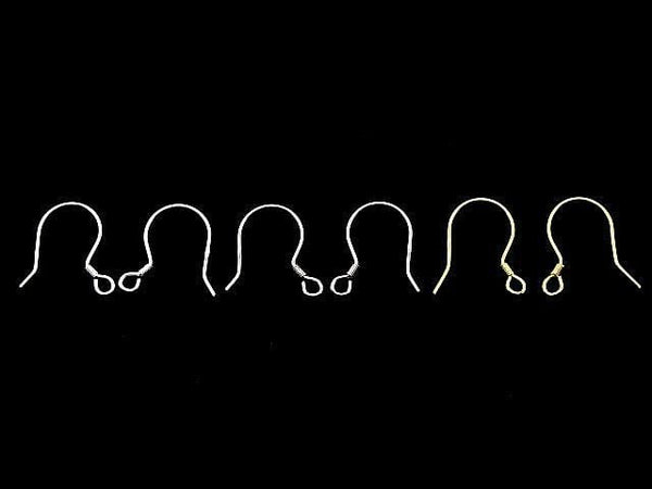 Silver925 Earwire 17x17mm [Sterling Silver Finish][Rhodium Plated][18KGP] 3pairs