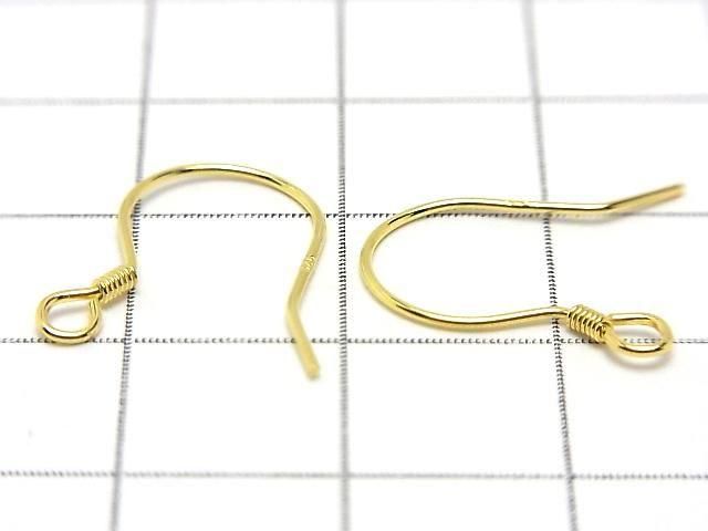 Silver925 Earwire 17x17mm [Sterling Silver Finish][Rhodium Plated][18KGP] 3pairs