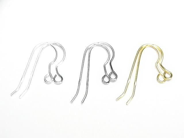 Silver925 Earwire 22x11mm [Sterling Silver Finish][Rhodium Plated][18KGP] 2pairs