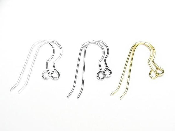 Silver925 Earwire 22x11mm [Sterling Silver Finish][Rhodium Plated][18KGP] 2pairs