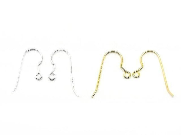 Silver925 Earwire 22x11mm [Sterling Silver Finish][18KGP] 2pairs