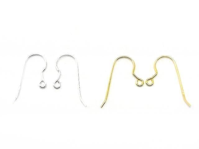 Silver925 Earwire 22x11mm [Sterling Silver Finish][18KGP] 2pairs