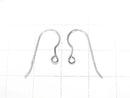 Silver925 Earwire 22x11mm [Sterling Silver Finish][Rhodium Plated][18KGP] 2pairs