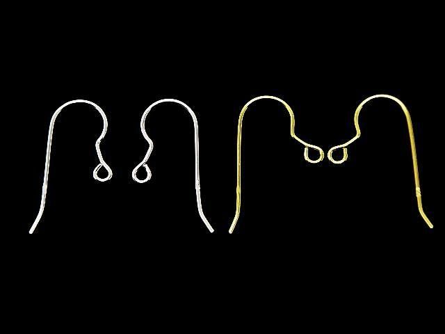 Silver925 Earwire 22x11mm [Sterling Silver Finish][18KGP] 2pairs