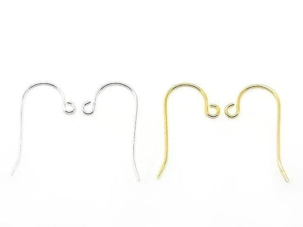 Silver925 Earwire 25x13mm [Sterling Silver Finish][18KGP] 2pairs