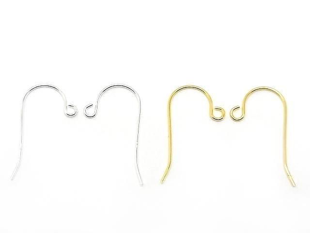 Silver925 Earwire 25x13mm [Sterling Silver Finish][18KGP] 2pairs