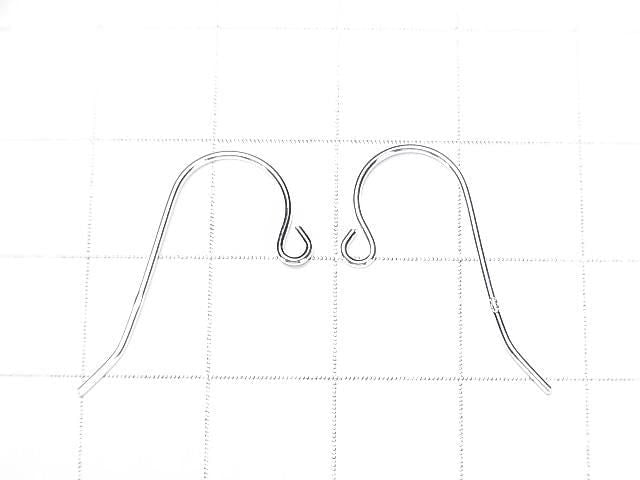 Silver925 Earwire 25x13mm [Sterling Silver Finish][Rhodium Plated][18KGP] 2pairs