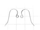 Silver925 Earwire 25x13mm [Sterling Silver Finish][Rhodium Plated][18KGP] 2pairs