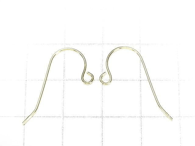 Silver925 Earwire 25x13mm [Sterling Silver Finish][Rhodium Plated][18KGP] 2pairs