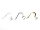 Silver925 Earwire 18x14mm [Sterling Silver Finish][Rhodium Plated][18KGP] 3pairs