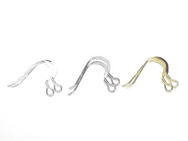 Silver925 Earwire 18x14mm [Sterling Silver Finish][Rhodium Plated][18KGP] 3pairs