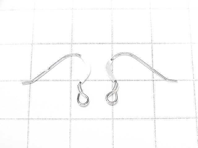 Silver925 Earwire 18x14mm [Sterling Silver Finish][Rhodium Plated][18KGP] 3pairs