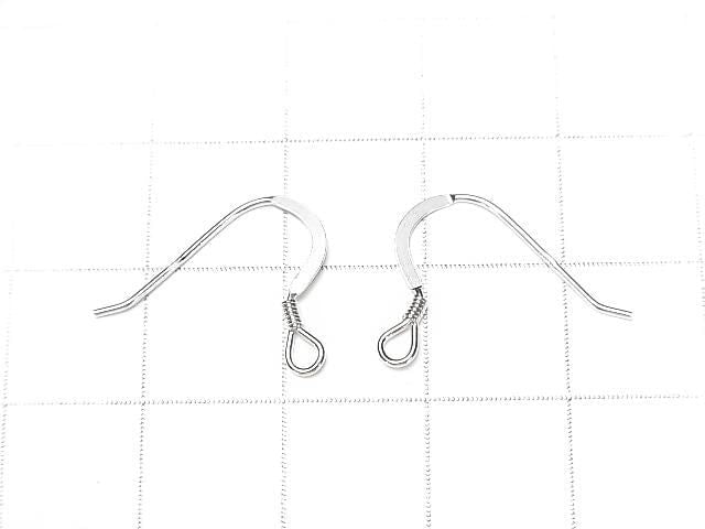 Silver925 Earwire 18x14mm [Sterling Silver Finish][Rhodium Plated][18KGP] 3pairs