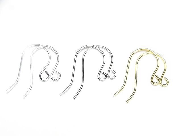 Silver925 Earwire 22x13mm [Sterling Silver Finish][Rhodium Plated][18KGP] 2pairs