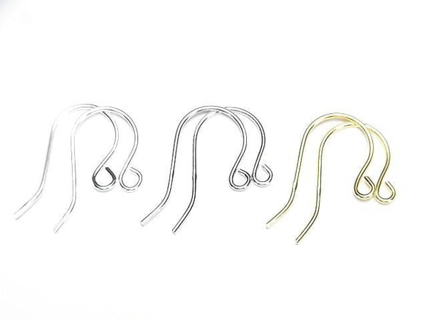 Silver925 Earwire 22x13mm [Sterling Silver Finish][Rhodium Plated][18KGP] 2pairs