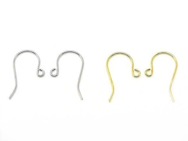 Silver925  Earwire 22x13mm [Rhodium Plated ][18KGP] 2pairs