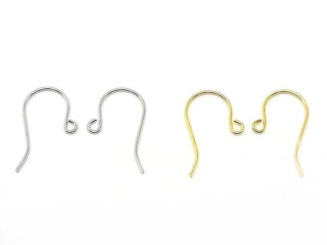 Silver925  Earwire 22x13mm [Rhodium Plated ][18KGP] 2pairs