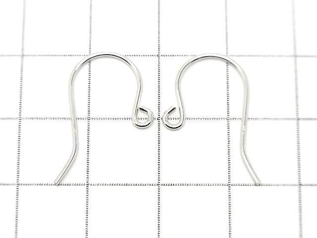 Silver925  Earwire 22x13mm [Rhodium Plated ][18KGP] 2pairs