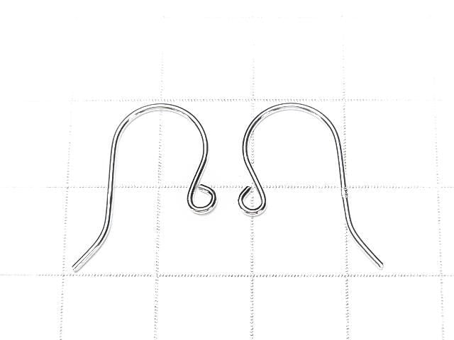 Silver925 Earwire 22x13mm [Sterling Silver Finish][Rhodium Plated][18KGP] 2pairs