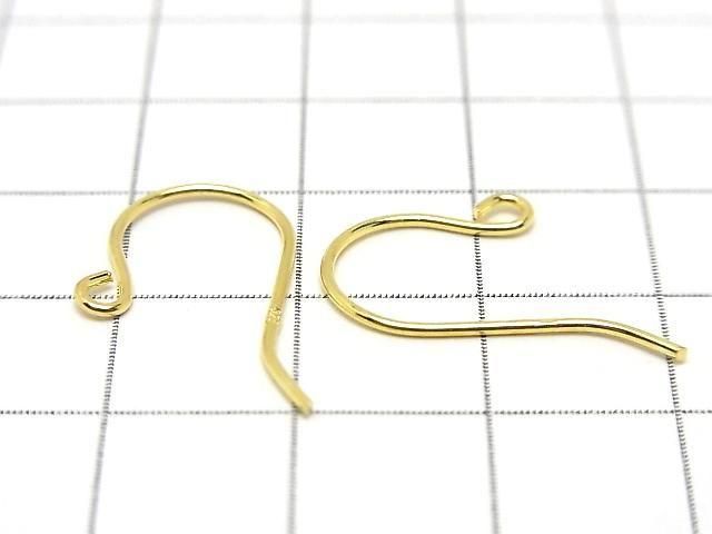 Silver925  Earwire 22x13mm [Rhodium Plated ][18KGP] 2pairs