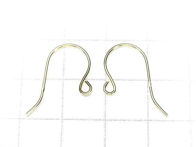 Silver925 Earwire 22x13mm [Sterling Silver Finish][Rhodium Plated][18KGP] 2pairs