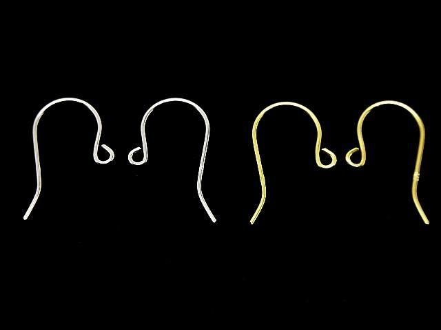Silver925  Earwire 22x13mm [Rhodium Plated ][18KGP] 2pairs