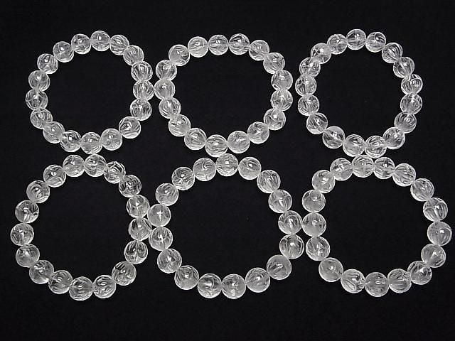 [Video] Crystal AAA- Lotus Carving 12mm Bracelet