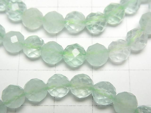 [Video]High Quality! Green Fluorite AAA- Faceted Round 6mm Bracelet