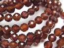 [Video]High Quality! Hessonite Garnet AA++ Faceted Round 6mm Bracelet