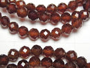 [Video]High Quality! Hessonite Garnet AA++ Faceted Round 6mm Bracelet