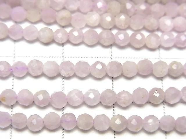 High Quality! Nigerian Kunzite AA+ Faceted Round 3mm 1strand beads (aprx.15inch/37cm)