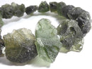 [Video][One of a kind] Moldavite Rough Rock Nugget Bracelet NO.1