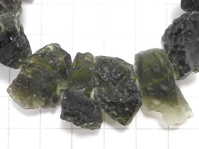 [Video][One of a kind] Moldavite Roughlock Nugget Bracelet NO.4