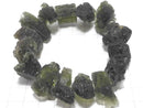 [Video][One of a kind] Moldavite Roughlock Nugget Bracelet NO.4