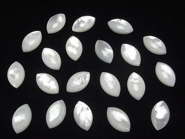 High Quality White Shell AAA Marquise Cabochon 17x10mm 1pc