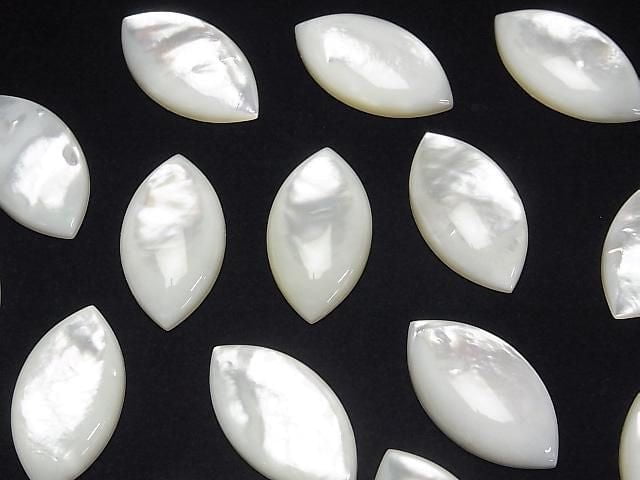 High Quality White Shell AAA Marquise Cabochon 26x14mm 1pc